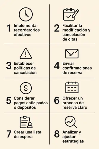 8 técnicas para reducir las ausencias de clientes en negocios de servicios